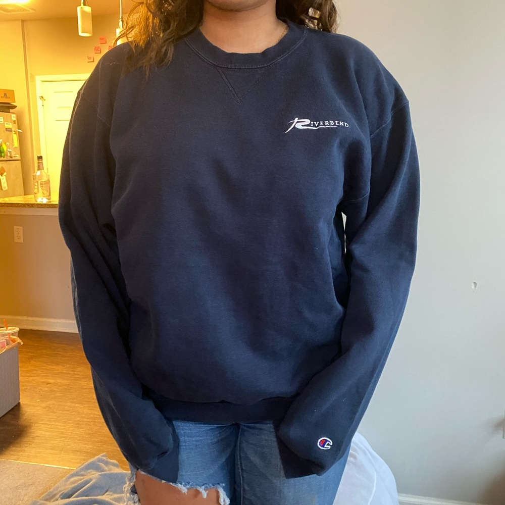 Riverbend navy oversized crew neck